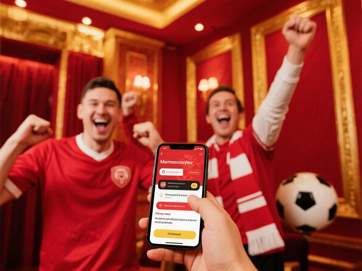 球迷查看會員優惠與活動示意圖